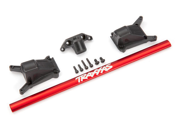 Traxxas 6730R Red Chassis Brace Kit for Rustler and Slash 4x4 with LCG