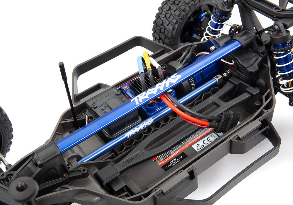 Traxxas 6730X Blue Chassis Brace Kit for Rustler and Slash 4x4 with LCG