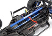 Traxxas 6730X Blue Chassis Brace Kit for Rustler and Slash 4x4 with LCG