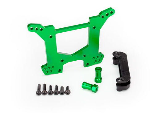 Traxxas 6738G Green Anodized Aluminum Rear Shock Tower for Rustler and Hoss 4x4