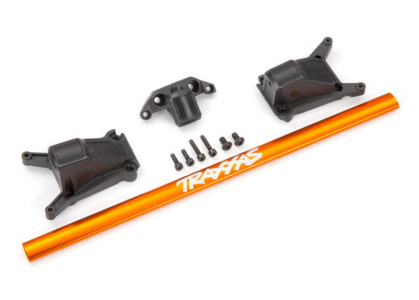 Traxxas 6730A Orange Chassis Brace Kit for Rustler and Slash 4x4 with LCG