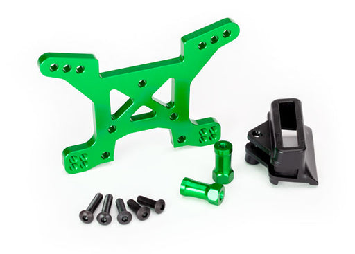 Traxxas 6739G Green Aluminum Front Shock Tower for Rustler and Hoss 4x4