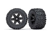 Traxxas 6773 Talon Extreme Tires on Black RXT 2.8 Wheels Rustler 4x4 or 2WD Rears (2 Pack)