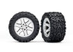 Traxxas 6774R Talon Extreme Tires on Satin Chrome RXT 2.8 Wheels Rustler 2WD Rears (2 Pack)