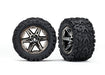 Traxxas 6774X Talon Extreme Tires on Black Chrome RXT 2.8 Wheels Rustler 2WD Rears (2 Pack)