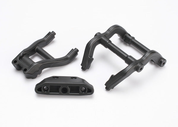 Traxxas 6777 Wheelie Bar Mounts with Rear Skid Plate for Stampede and Hoss 4x4