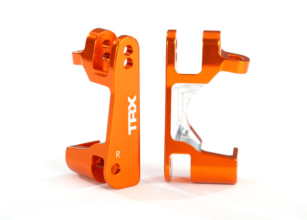 Traxxas 6832A Orange Anodized Aluminum Caster Blocks Left and Right C-hubs for 4x4