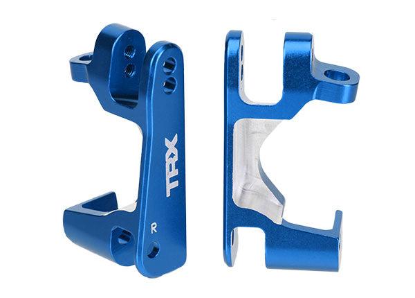 Traxxas 6832X Blue Anodized Aluminum Caster Blocks Left and Right C-hubs for 4x4