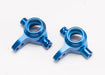 Traxxas 6837X Steering Blocks Left and Right C-hubs Blue Anodized Aluminum