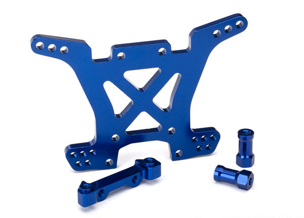 Traxxas 6838X Blue Anodized Aluminum Rear Shock Tower for Slash and Stampede 4x4
