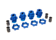 Traxxas 6856X Blue Aluminum 17mm Slined Wheel Hubs for Slash Stampede 4x4 and Rally