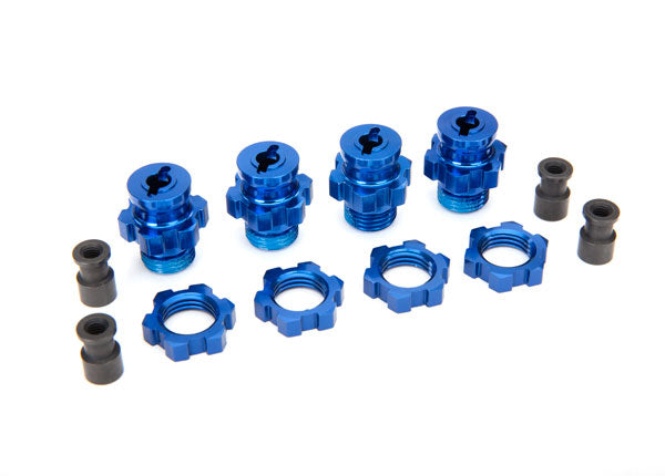 Traxxas 6856X Blue Aluminum 17mm Slined Wheel Hubs for Slash Stampede 4x4 and Rally