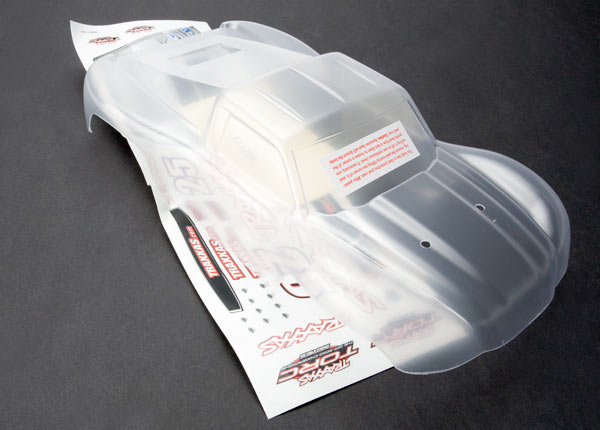 Traxxas 7012 Clear Body for 1/16 Slash with Grill and Decal Sheet