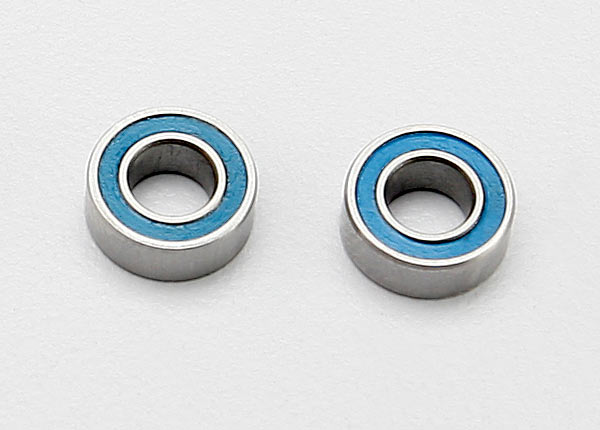 Traxxas 7019 4x8x3mm Ball Bearings with Blue Rubber for 1/16 Vehicles 2 Pack