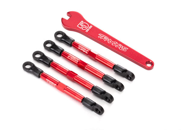 Traxxas 7038X Red Anodized Aluminum Toe Links for 1/16 Slash 4 Pack