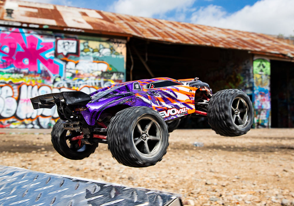 Traxxas 71076-3 1/16 Scale RTR E-Revo 4WD Racing Monster Truck Purple
