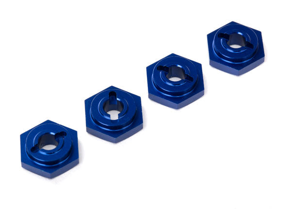 Traxxas 7154X Blue Aluminum Hex Wheel Hubs 1/16 Vehicles