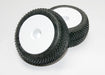 Traxxas 7175 Response Tires and White Dish Wheels for 1/16 E-Revo