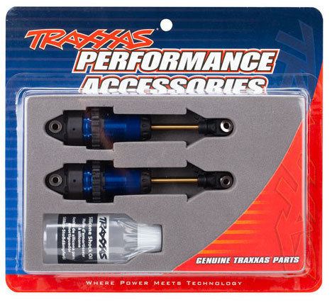 Traxxas 7461 Blue Front GTR Long Shocks for 4x4 Vehicles