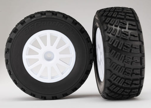 Traxxas 7473R Rally Car 4x4 White Wheels with S1 Compound Tires 2 Pack