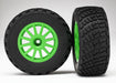 Traxxas 7473X Rally Car 4x4 Green Wheels with Tires 2 Pack