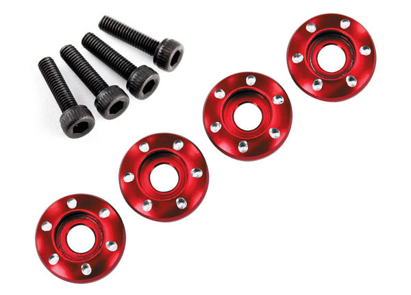 Traxxas 7668R Red Aluminum Wheel Nut Washer 3x12mm LaTrax PreRunner Teton