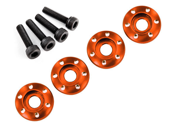 Traxxas 7668X Orange Aluminum Wheel Nut Washer 3x12mm LaTrax PreRunner Teton