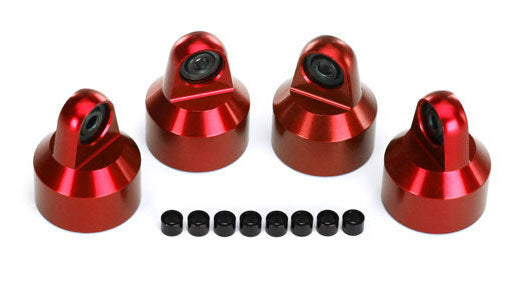 Traxxas 7764R Red Anodized GTX Shock Caps for X-Maxx 4 Pack