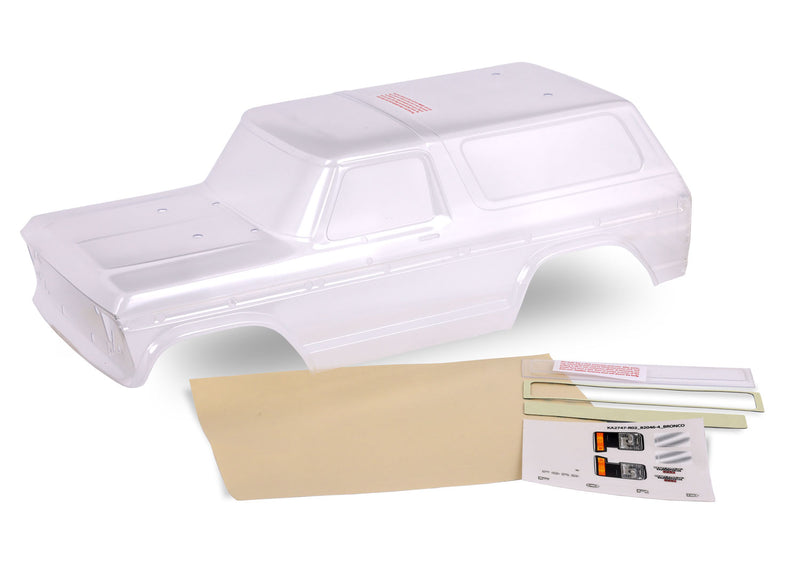 Traxxas 8010P 1979 Clear Ford Bronco Body with Complete Accessory Pack
