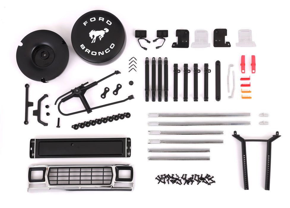 Traxxas 8010P 1979 Clear Ford Bronco Body with Complete Accessory Pack