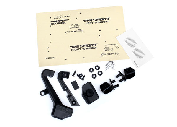 Traxxas 8119 Side Mirrors and Snorkel for all TRX-4 Varients