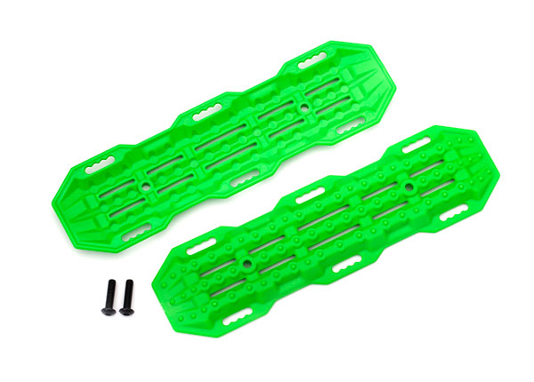 Traxxas 8121G Green Traction Boards (Sand Ramps) and Mounting Hardware for TRX-4