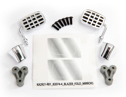 Traxxas 8133X 1979 Chevy K5 Blazer Chrome Side Mirrors for 8130 Body