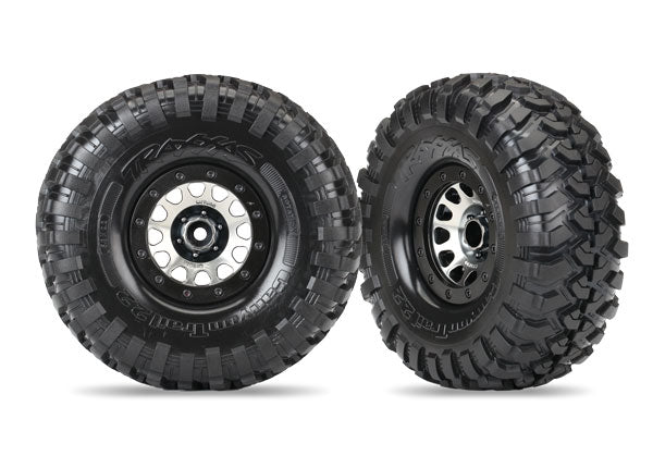 Traxxas 8172 2.2" Black Chrome Method 105 Wheels with Canyon Tires