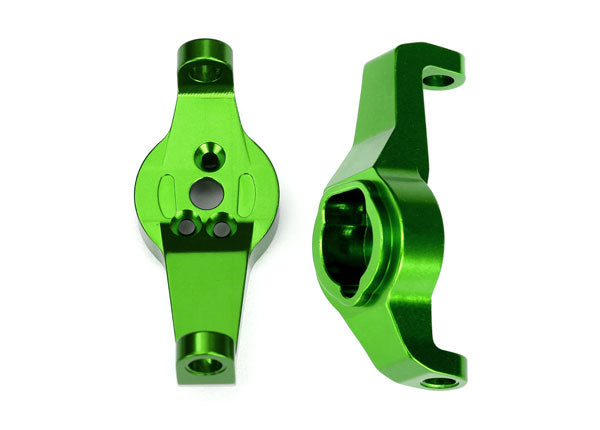 Traxxas 8232G Green Aluminum Caster Blocks (portal drive) Left & Right for TRX-4