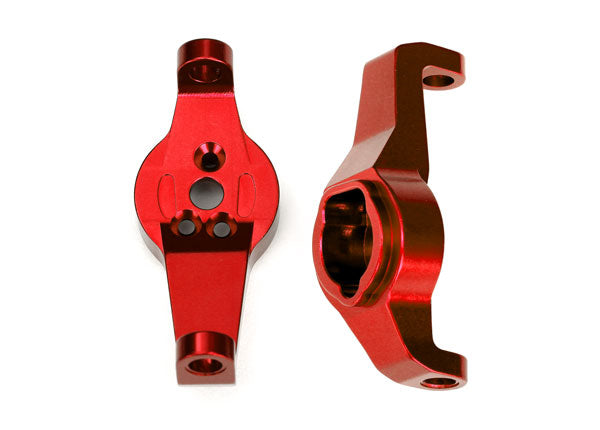 Traxxas 8232R Red Aluminum Caster Blocks (portal drive) Left & Right for TRX-4