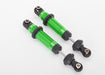 Traxxas 8260G Green Aluminum GTS Shocks with Spring Retainer for TRX-4 and Other Crawlers
