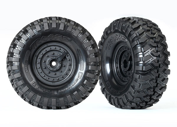 Traxxas 8273 1.9 Tactical Wheels with Canyon Trail Tires Assembled and Glued