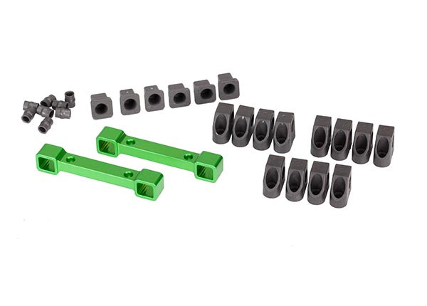 Traxxas 8334G Green Aluminum Front and Rear Suspension A-Arm Mount for 4-Tec 2.0 and 4-Tec 3.0
