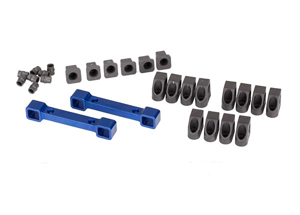 Traxxas 8334X Blue Aluminum Front and Rear Suspension A-Arm Mount for 4-Tec 2.0 and 4-Tec 3.0