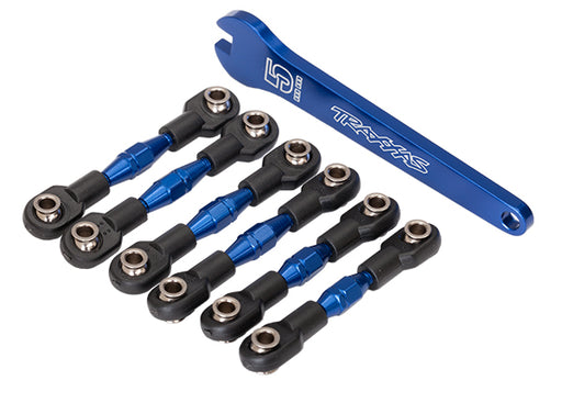 Traxxas 8341X Blue Front and Rear Alumninum Adjustable Camber Links for 4-Tec 2.0