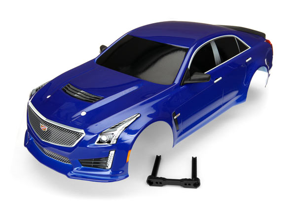 Traxxas 8391A Cadillac CTS-V Blue Painted Body with Decals for 4-Tec 2.0