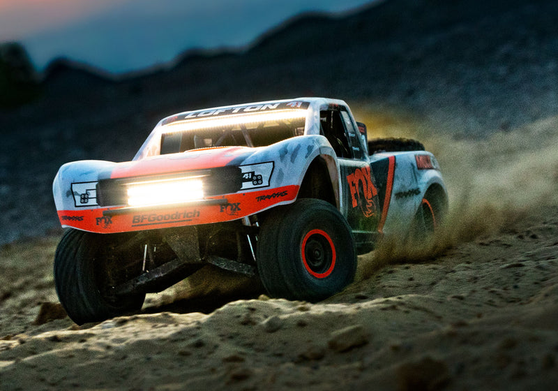 Traxxas 85086-4 Unlimited Desert Racer (UDR) Pro-Scale 4x4 Trophy Truck Fox Racing with LED Lights