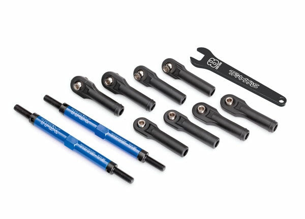 Traxxas 8638X Blue Aluminum TUBES Toe Link (Front or Rear) 2-Pack E-Revo 2.0