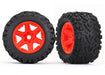 Traxxas 8672A Talon EXT Tires on Orange Wheels for REVO VXL
