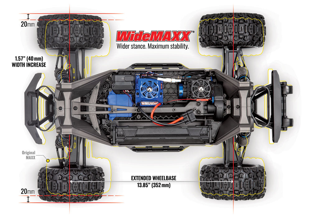 Traxxas 89086-4 1/10 Maxx with WiideMaxx VXL-4s Brushless 4x4 Monster Truck Blue
