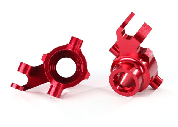 Traxxas 8937R Red Aluminum Steering Blocks Left and Right for Maxx