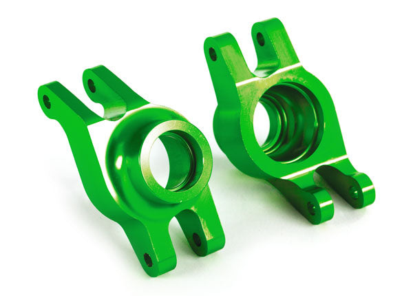 Traxxas 8952G Green Aluminum Rear Stub Axle Carriers Left and Right for Maxx