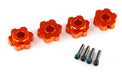 Traxxas 8956T Orange Aluminum Hex Wheel Hubs for Maxx 2 Pair
