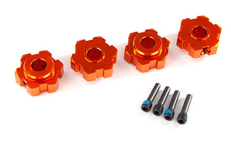 Traxxas 8956T Orange Aluminum Hex Wheel Hubs for Maxx 2 Pair
